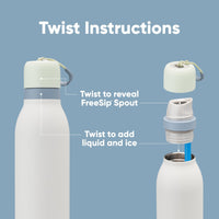 Owala FreeSip Twist Insulated Stainless Steel Water Bottle with Straw for Sports and Travel, BPA - Free, 24 - oz, Purple/Purple (California Grapevine) - 7DAY'S
