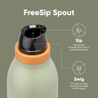 Owala FreeSip Twist Insulated Stainless Steel Water Bottle with Straw for Sports and Travel, BPA - Free, 24 - oz, Purple/Purple (California Grapevine) - 7DAY'S