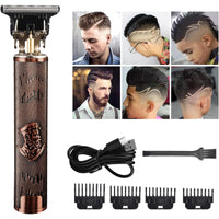 Professional Hair Clippers for Men, Men Hair Trimmer, Grooming Waterproof Rechargeable Close Cutting T Trimmer, USB Rechargeable Clippers for Hair Cutting with Guide Combs - 7DAY'S