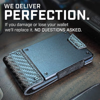 PROOF Wallet | Slim Minimalist Wallets for Men | Leather & Metal | RFID Wallet | Front/Back Pocket | Gift Box | Veteran Owned - 7DAY'S