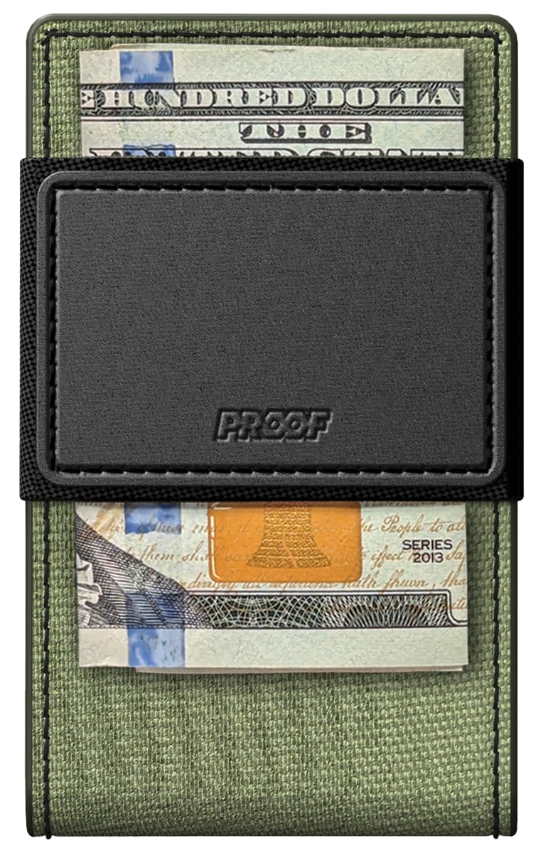 PROOF Wallet | Slim Minimalist Wallets for Men | Leather & Metal | RFID Wallet | Front/Back Pocket | Gift Box | Veteran Owned - 7DAY'S