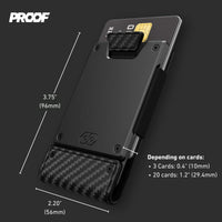 PROOF Wallet | Slim Minimalist Wallets for Men | Leather & Metal | RFID Wallet | Front/Back Pocket | Gift Box | Veteran Owned - 7DAY'S