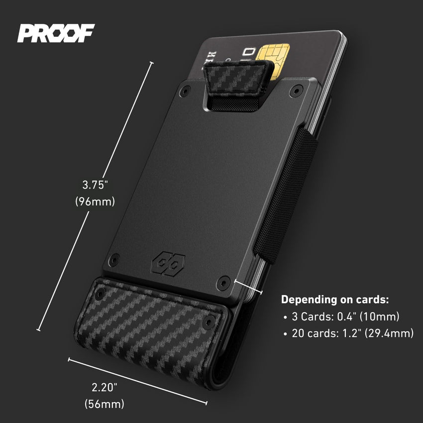 PROOF Wallet | Slim Minimalist Wallets for Men | Leather & Metal | RFID Wallet | Front/Back Pocket | Gift Box | Veteran Owned - 7DAY'S