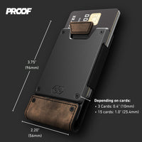 PROOF Wallet | Slim Minimalist Wallets for Men | Leather & Metal | RFID Wallet | Front/Back Pocket | Gift Box | Veteran Owned - 7DAY'S