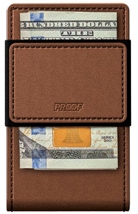 PROOF Wallet | Slim Minimalist Wallets for Men | Leather & Metal | RFID Wallet | Front/Back Pocket | Gift Box | Veteran Owned - 7DAY'S