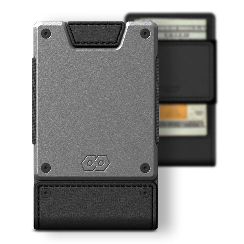 PROOF Wallet | Slim Minimalist Wallets for Men | Leather & Metal | RFID Wallet | Front/Back Pocket | Gift Box | Veteran Owned - 7DAY'S
