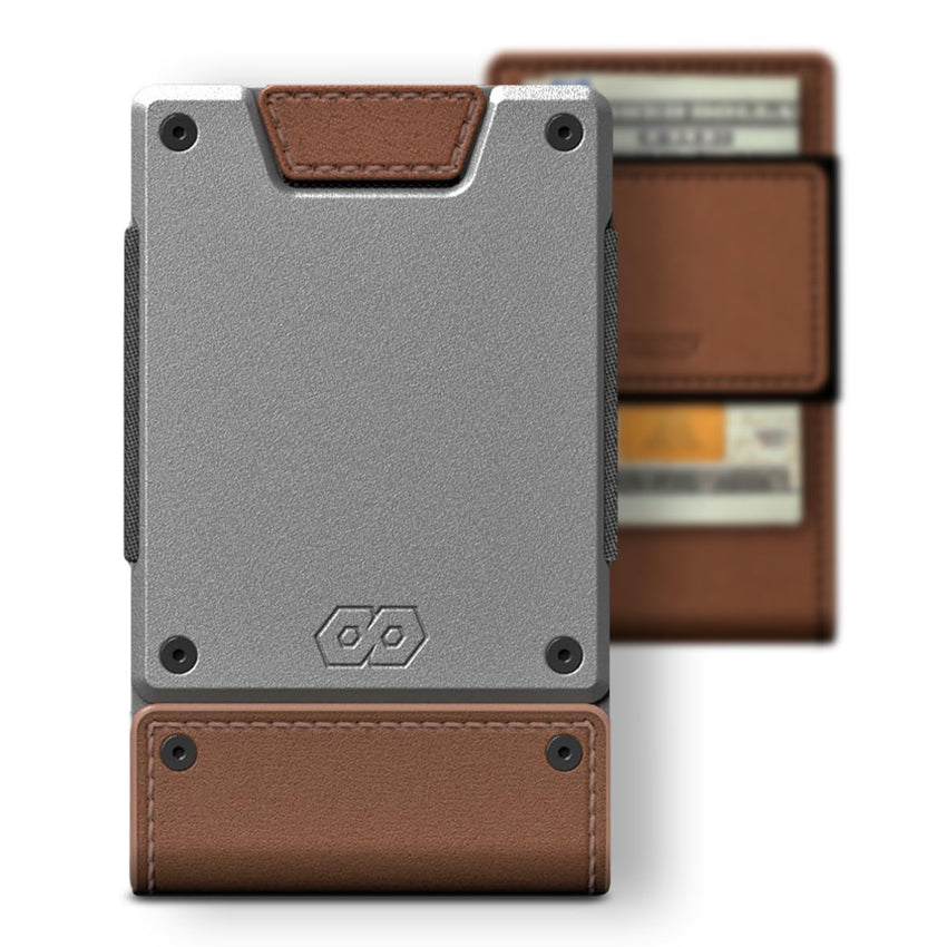 PROOF Wallet | Slim Minimalist Wallets for Men | Leather & Metal | RFID Wallet | Front/Back Pocket | Gift Box | Veteran Owned - 7DAY'S