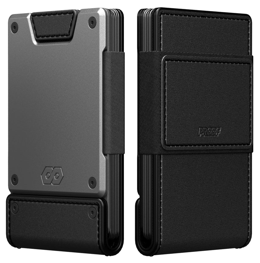 PROOF Wallet | Slim Minimalist Wallets for Men | Leather & Metal | RFID Wallet | Front/Back Pocket | Gift Box | Veteran Owned - 7DAY'S