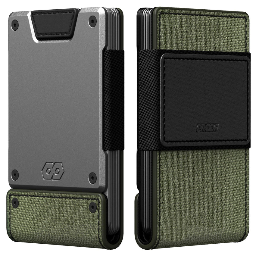 PROOF Wallet | Slim Minimalist Wallets for Men | Leather & Metal | RFID Wallet | Front/Back Pocket | Gift Box | Veteran Owned - 7DAY'S