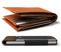 PROOF Wallet | Slim Minimalist Wallets for Men | Leather & Metal | RFID Wallet | Front/Back Pocket | Gift Box | Veteran Owned - 7DAY'S