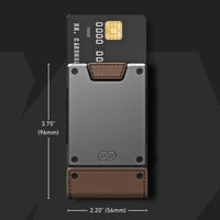 PROOF Wallet | Slim Minimalist Wallets for Men | Leather & Metal | RFID Wallet | Front/Back Pocket | Gift Box | Veteran Owned - 7DAY'S