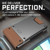 PROOF Wallet | Slim Minimalist Wallets for Men | Leather & Metal | RFID Wallet | Front/Back Pocket | Gift Box | Veteran Owned - 7DAY'S