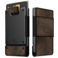 PROOF Wallet | Slim Minimalist Wallets for Men | Leather & Metal | RFID Wallet | Front/Back Pocket | Gift Box | Veteran Owned - 7DAY'S
