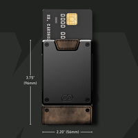 PROOF Wallet | Slim Minimalist Wallets for Men | Leather & Metal | RFID Wallet | Front/Back Pocket | Gift Box | Veteran Owned - 7DAY'S