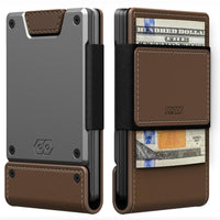 PROOF Wallet | Slim Minimalist Wallets for Men | Leather & Metal | RFID Wallet | Front/Back Pocket | Gift Box | Veteran Owned - 7DAY'S