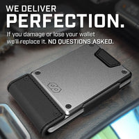 PROOF Wallet | Slim Minimalist Wallets for Men | Leather & Metal | RFID Wallet | Front/Back Pocket | Gift Box | Veteran Owned - 7DAY'S