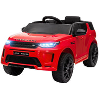 Qaba Land Rover Discovery Sport Licensed 12V Kids Ride on Car, Battery Powered Kids Electric Car with Remote Control, Soft Start, LED Lights, Music Horn, 3 Speeds, Red - 7DAY'S