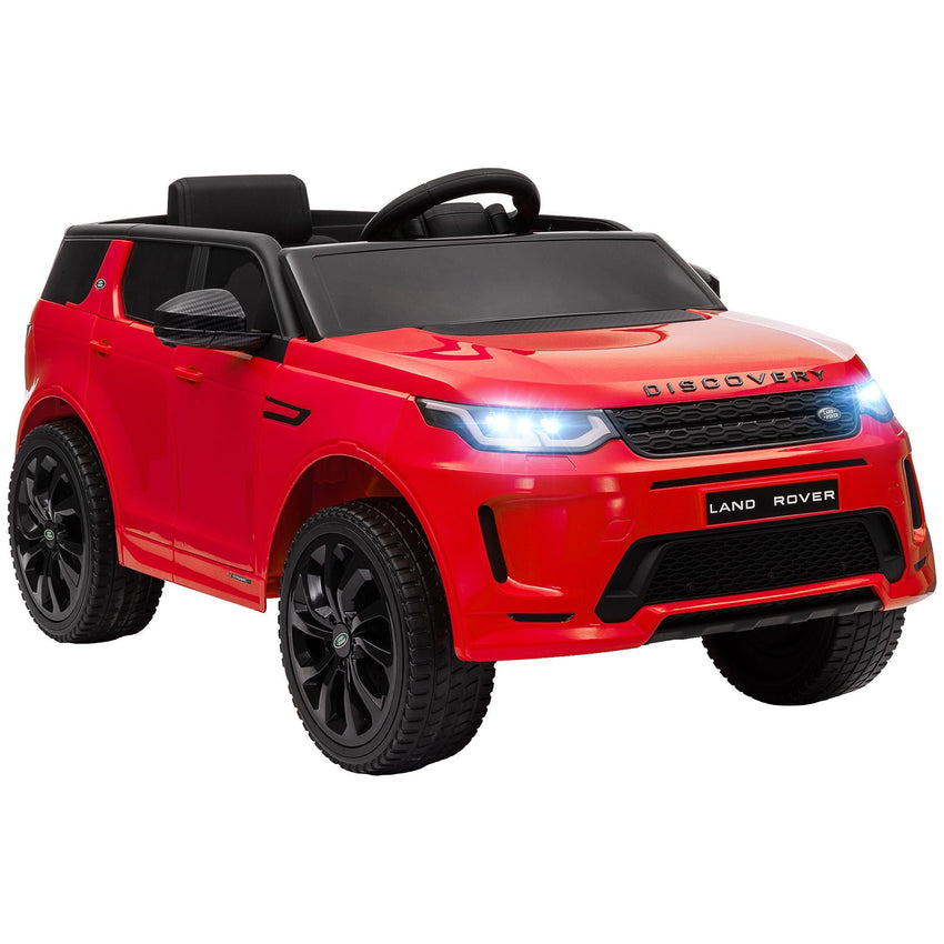 Qaba Land Rover Discovery Sport Licensed 12V Kids Ride on Car, Battery Powered Kids Electric Car with Remote Control, Soft Start, LED Lights, Music Horn, 3 Speeds, Red - 7DAY'S