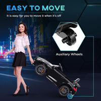 Qaba Mercedes - Benz AMG GTR Licensed 12V Kids Ride on Car, Battery Powered Kids Electric Car with Remote Control, Transport Wheels, Soft Start, Lights, Music, Horn & 3 Speeds for 3 - 6 Years, Black - 7DAY'S