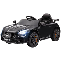 Qaba Mercedes - Benz AMG GTR Licensed 12V Kids Ride on Car, Battery Powered Kids Electric Car with Remote Control, Transport Wheels, Soft Start, Lights, Music, Horn & 3 Speeds for 3 - 6 Years, Black - 7DAY'S