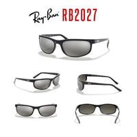 Ray - Ban RB2027 PREDATOR 2 Rectangular Sunglasses For Men For Women + Bundle with Designer iWear Kit - 7DAY'S