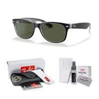 Ray - Ban RB2132 NEW WAYFARER Square Sunglasses For Men For Women + BUNDLE with Designer iWear Eyewear Care Kit - 7DAY'S