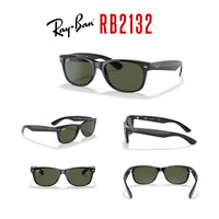 Ray - Ban RB2132 NEW WAYFARER Square Sunglasses For Men For Women + BUNDLE with Designer iWear Eyewear Care Kit - 7DAY'S