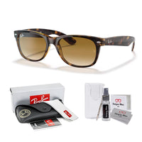 Ray - Ban RB2132 NEW WAYFARER Square Sunglasses For Men For Women + BUNDLE with Designer iWear Eyewear Care Kit - 7DAY'S