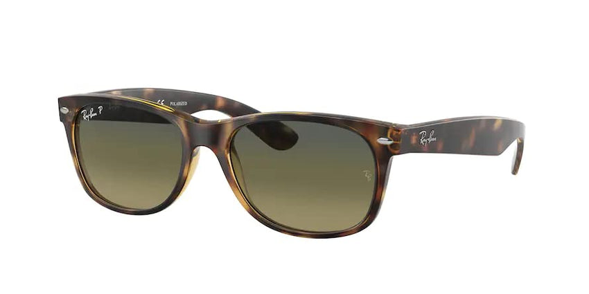 Ray - Ban RB2132 POLARIZED NEW WAYFARER Square Sunglasses For Men For Women + BUNDLE with Designer iWear Eyewear Care Kit - 7DAY'S