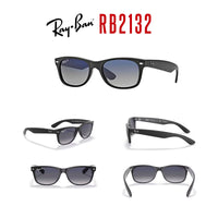 Ray - Ban RB2132 POLARIZED NEW WAYFARER Square Sunglasses For Men For Women + BUNDLE with Designer iWear Eyewear Care Kit - 7DAY'S