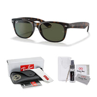 Ray - Ban RB2132 POLARIZED NEW WAYFARER Square Sunglasses For Men For Women + BUNDLE with Designer iWear Eyewear Care Kit - 7DAY'S