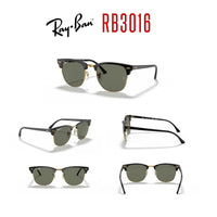 Ray - Ban RB3016 CLUBMASTER Sunglasses For Men For Women + BUNDLE with Designer iWear Eyewear Care Kit - 7DAY'S