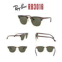 Ray - Ban RB3016 CLUBMASTER Sunglasses For Men For Women + BUNDLE with Designer iWear Eyewear Care Kit - 7DAY'S