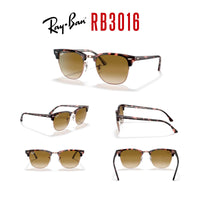 Ray - Ban RB3016 CLUBMASTER Sunglasses For Men For Women + BUNDLE with Designer iWear Eyewear Care Kit - 7DAY'S