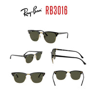Ray - Ban RB3016 CLUBMASTER Sunglasses For Men For Women + BUNDLE with Designer iWear Eyewear Care Kit - 7DAY'S