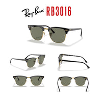 Ray - Ban RB3016 CLUBMASTER Sunglasses For Men For Women + BUNDLE with Designer iWear Eyewear Care Kit - 7DAY'S