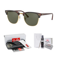 Ray - Ban RB3016 CLUBMASTER Sunglasses For Men For Women + BUNDLE with Designer iWear Eyewear Care Kit - 7DAY'S