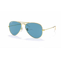 Ray - Ban RB3025 Metal POLARIZED Aviator Sunglasses For Men For Women + BUNDLE with Designer iWear Eyewear Care Kit - 7DAY'S