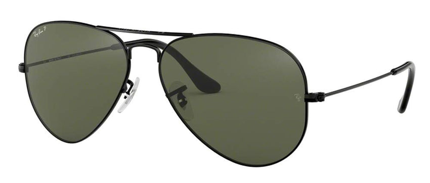 Ray - Ban RB3025 Metal POLARIZED Aviator Sunglasses For Men For Women + BUNDLE with Designer iWear Eyewear Care Kit - 7DAY'S