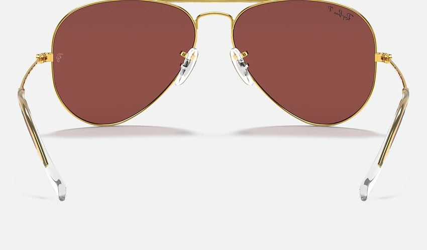 Ray - Ban RB3025 Metal POLARIZED Aviator Sunglasses For Men For Women + BUNDLE with Designer iWear Eyewear Care Kit - 7DAY'S