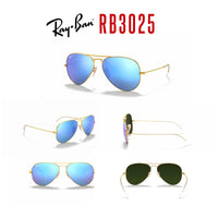 Ray - Ban RB3025 Metal POLARIZED Aviator Sunglasses For Men For Women + BUNDLE with Designer iWear Eyewear Care Kit - 7DAY'S