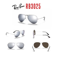 Ray - Ban RB3025 Metal POLARIZED Aviator Sunglasses For Men For Women + BUNDLE with Designer iWear Eyewear Care Kit - 7DAY'S