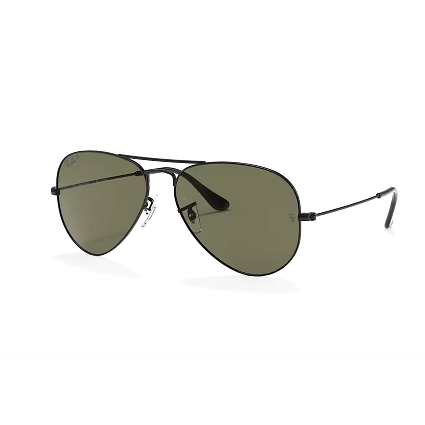 Ray - Ban RB3025 Metal POLARIZED Aviator Sunglasses For Men For Women + BUNDLE with Designer iWear Eyewear Care Kit - 7DAY'S