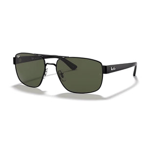 Ray - Ban RB3663 Rectangle Sunglasses for Men + BUNDLE With Designer iWear Complimentary Eyewear Kit - 7DAY'S