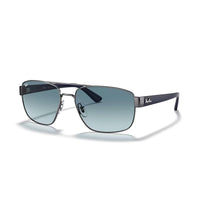 Ray - Ban RB3663 Rectangle Sunglasses for Men + BUNDLE With Designer iWear Complimentary Eyewear Kit - 7DAY'S