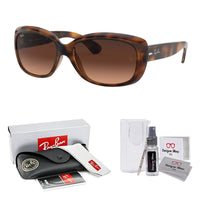 Ray - Ban RB4101 JACKIE OHH Cat Eye Sunglasses For Women + BUNDLE with Designer iWear Eyewear Care Kit - 7DAY'S