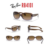 Ray - Ban RB4101 JACKIE OHH Cat Eye Sunglasses For Women + BUNDLE with Designer iWear Eyewear Care Kit - 7DAY'S