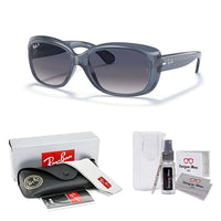 Ray - Ban RB4101 JACKIE OHH Cat Eye Sunglasses For Women + BUNDLE with Designer iWear Eyewear Care Kit - 7DAY'S
