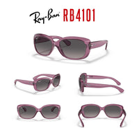 Ray - Ban RB4101 JACKIE OHH Cat Eye Sunglasses For Women + BUNDLE with Designer iWear Eyewear Care Kit - 7DAY'S