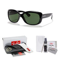 Ray - Ban RB4101 JACKIE OHH Cat Eye Sunglasses For Women + BUNDLE with Designer iWear Eyewear Care Kit - 7DAY'S